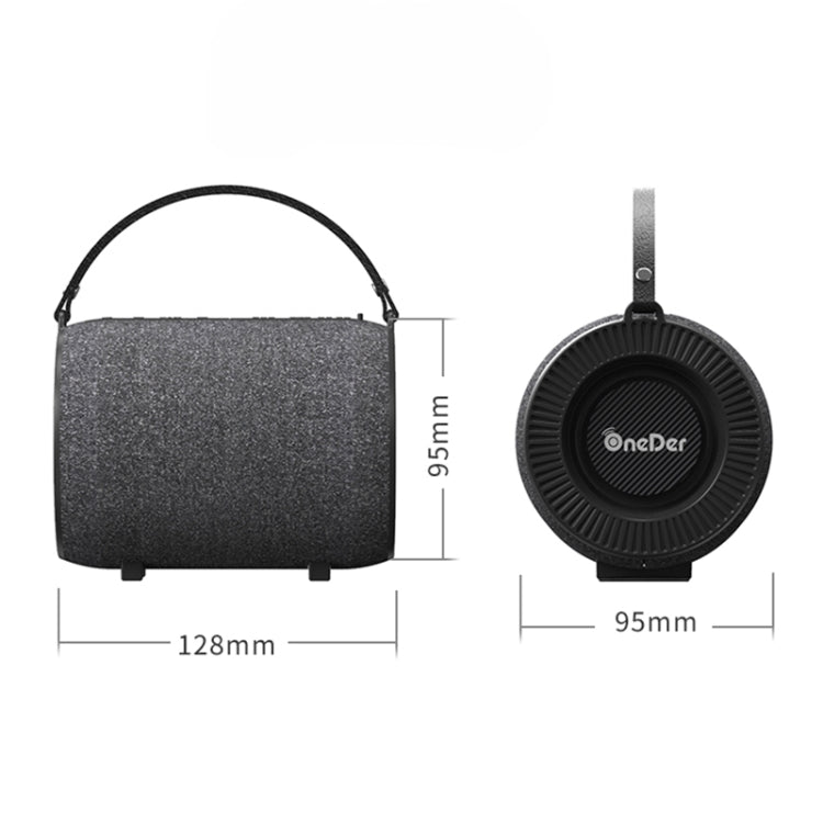 Oneder V3 Outdoor Hand-held Wireless Bluetooth Speaker, Support Hands-free & FM & TF Card & AUX & USB Drive (Black) - Desktop Speaker by OneDer | Online Shopping UK | buy2fix