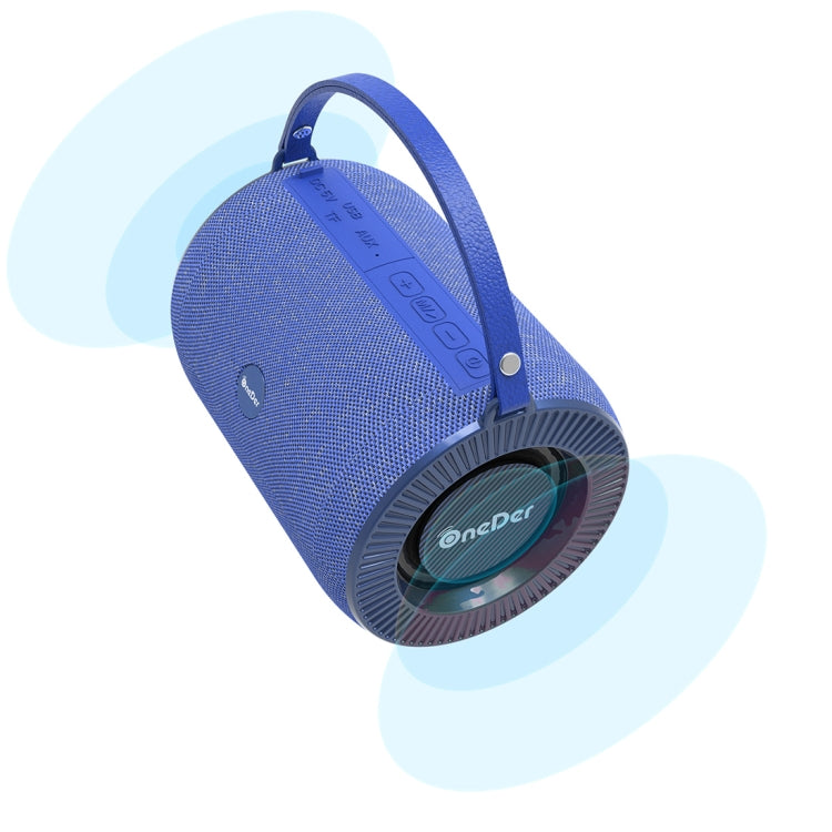 Oneder V3 Outdoor Hand-held Wireless Bluetooth Speaker, Support Hands-free & FM & TF Card & AUX & USB Drive (Blue) - Desktop Speaker by OneDer | Online Shopping UK | buy2fix
