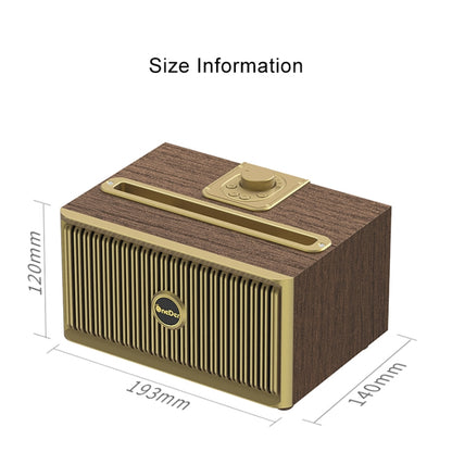 Oneder V6 Portable Wireless Bluetooth Speaker, Support Hands-free & FM & TF Card & AUX & USB Drive (Bronze) - Desktop Speaker by OneDer | Online Shopping UK | buy2fix