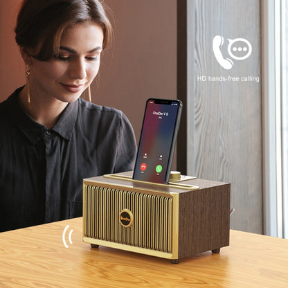 Oneder V6 Portable Wireless Bluetooth Speaker, Support Hands-free & FM & TF Card & AUX & USB Drive (Bronze) - Desktop Speaker by OneDer | Online Shopping UK | buy2fix