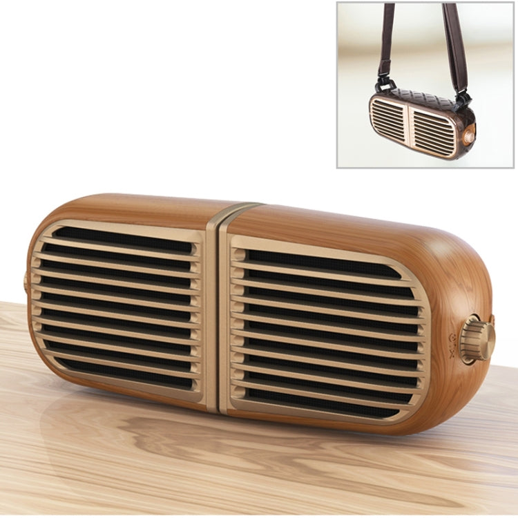 Oneder V8 Magnetic Suction Pair Stereo Sound Box Wireless Bluetooth Speaker with Strap, Support Hands-free & TF Card & AUX & USB Drive(Champagne Gold) - Desktop Speaker by OneDer | Online Shopping UK | buy2fix