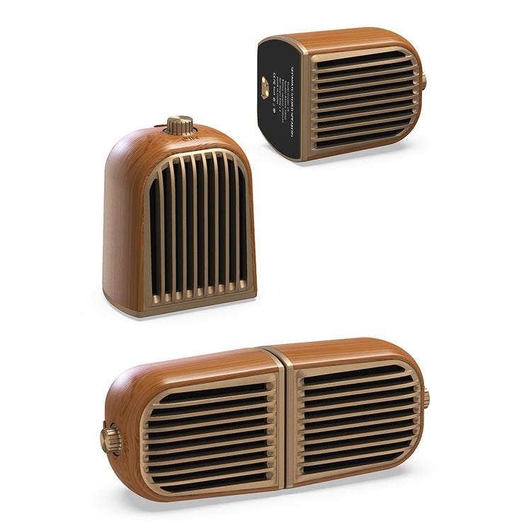 Oneder V8 Magnetic Suction Pair Stereo Sound Box Wireless Bluetooth Speaker with Strap, Support Hands-free & TF Card & AUX & USB Drive(Bronze) - Desktop Speaker by OneDer | Online Shopping UK | buy2fix