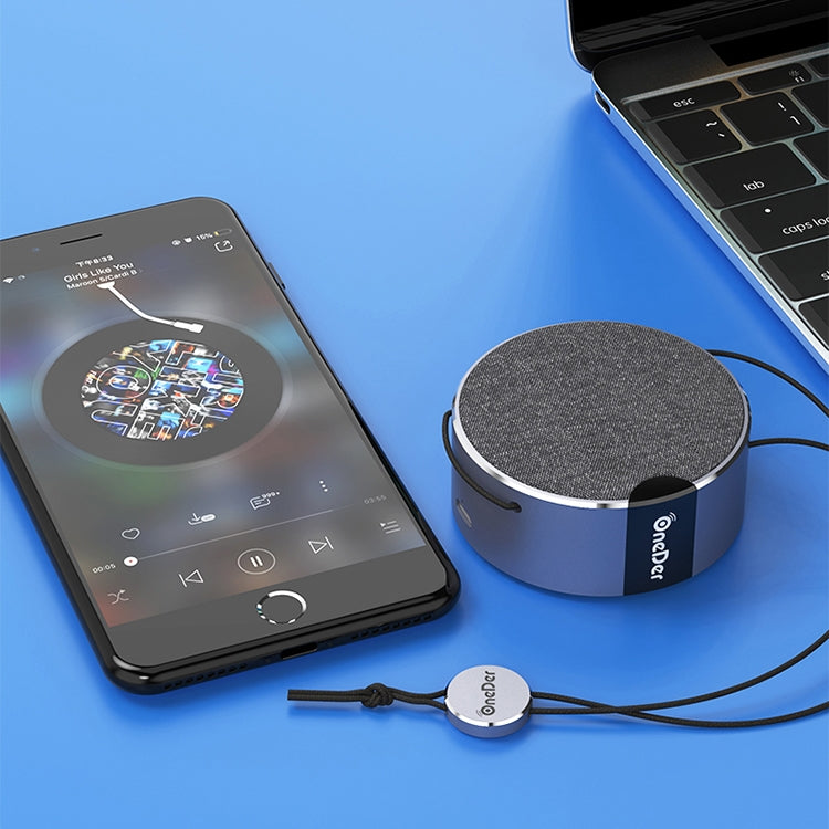 Oneder V12 Mini Wireless Bluetooth Speaker with Lanyard, Support Hands-free(Gold) - Desktop Speaker by OneDer | Online Shopping UK | buy2fix