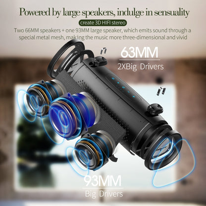 ZEALOT S39 Portable Subwoofer Wireless Bluetooth Speaker with Built-in Mic, Support Hands-Free Call & TF Card & AUX (Black) - Desktop Speaker by ZEALOT | Online Shopping UK | buy2fix