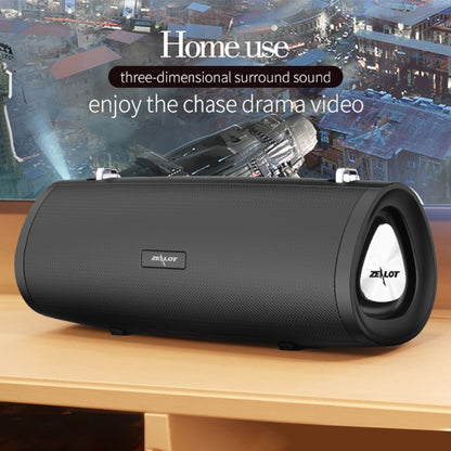 ZEALOT S39 Portable Subwoofer Wireless Bluetooth Speaker with Built-in Mic, Support Hands-Free Call & TF Card & AUX (Black) - Desktop Speaker by ZEALOT | Online Shopping UK | buy2fix
