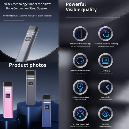 QY08 Bluetooth Bone Conduction Pillow Speaker (Pink) by buy2fix