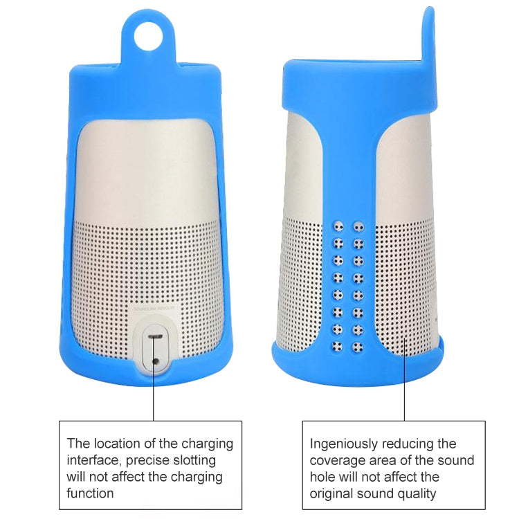Portable Shockproof Silica Gel Bluetooth Speaker Protective Case for Bose Soundlink Revolve (Blue) - Protective Case by buy2fix | Online Shopping UK | buy2fix