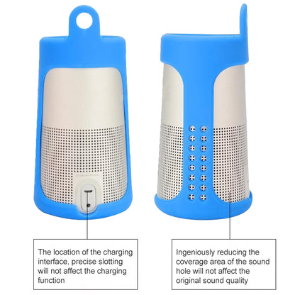 Portable Shockproof Silica Gel Bluetooth Speaker Protective Case for Bose Soundlink Revolve (Blue) - Protective Case by buy2fix | Online Shopping UK | buy2fix