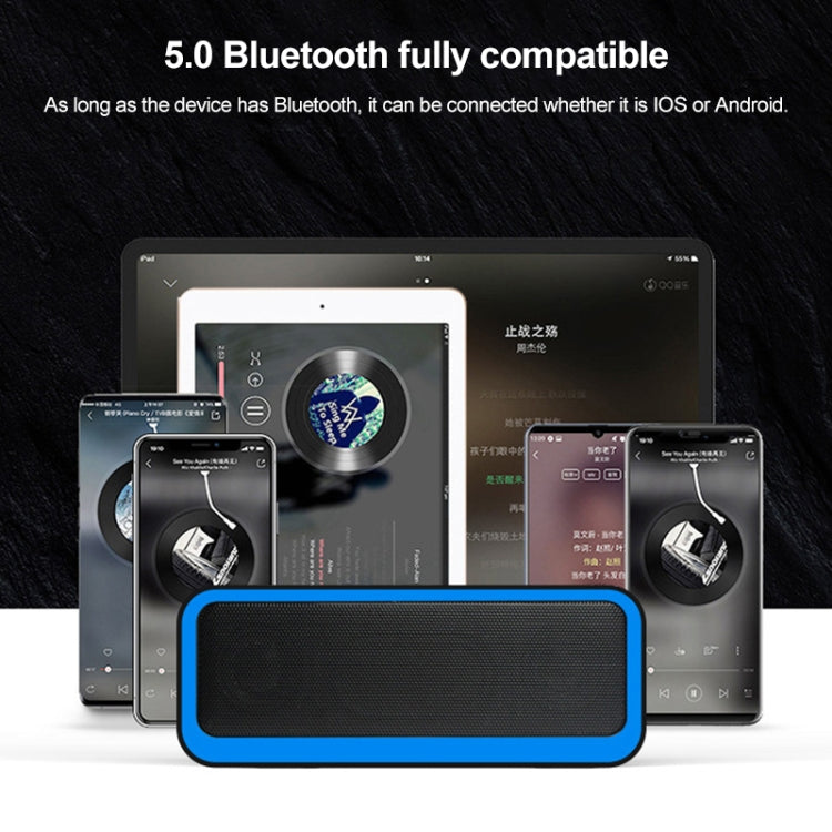 EBS-308 Outdoor Portable Mini Wireless Bluetooth Subwoofer Speaker(Blue) - Waterproof Speaker by buy2fix | Online Shopping UK | buy2fix