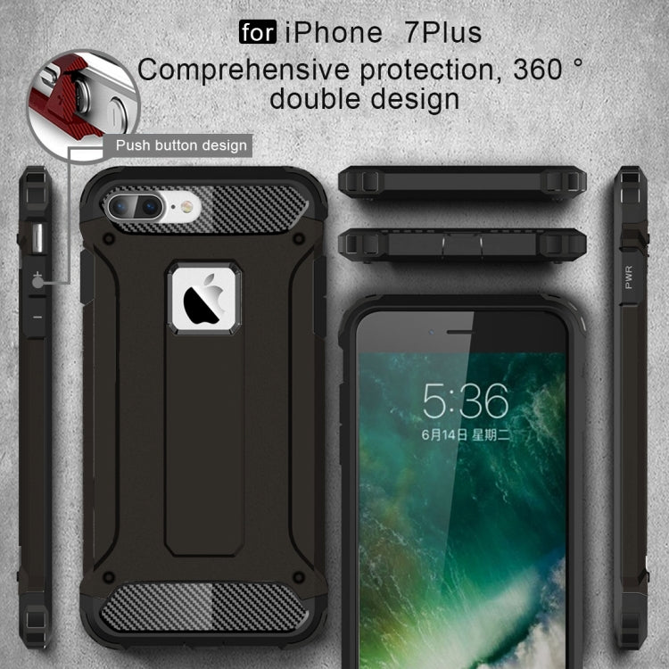 For iPhone 7 Plus Magic Armor TPU + PC Combination Case(Black) by buy2fix