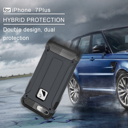 For iPhone 7 Plus Magic Armor TPU + PC Combination Case(Dark Blue) by buy2fix