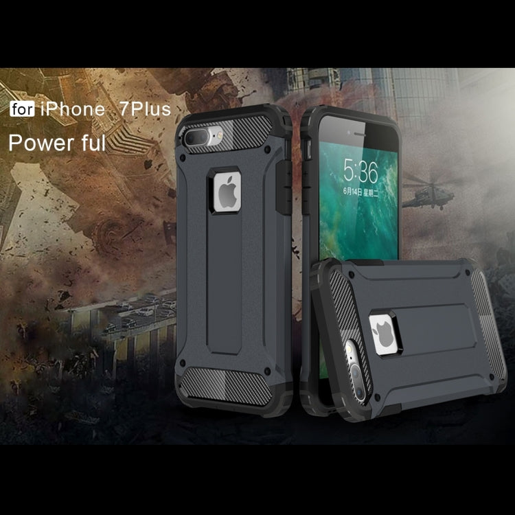 For iPhone 7 Plus Magic Armor TPU + PC Combination Case(Dark Blue) by buy2fix