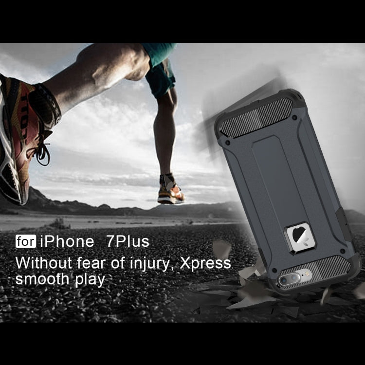 For iPhone 7 Plus Magic Armor TPU + PC Combination Case(Dark Blue) by buy2fix