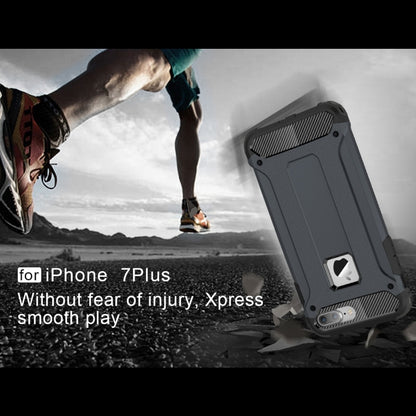 For iPhone 7 Plus Magic Armor TPU + PC Combination Case(Dark Blue) by buy2fix