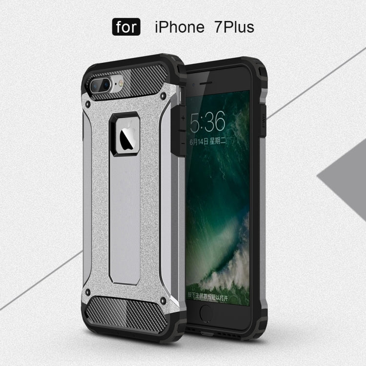 For iPhone 7 Plus Magic Armor TPU + PC Combination Case(Grey) by buy2fix