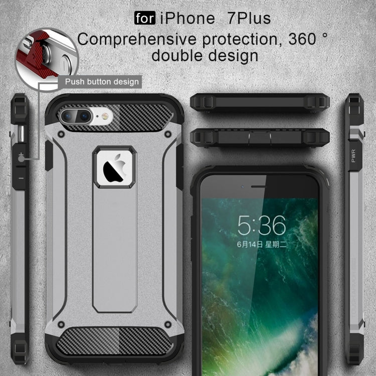 For iPhone 7 Plus Magic Armor TPU + PC Combination Case(Grey) by buy2fix