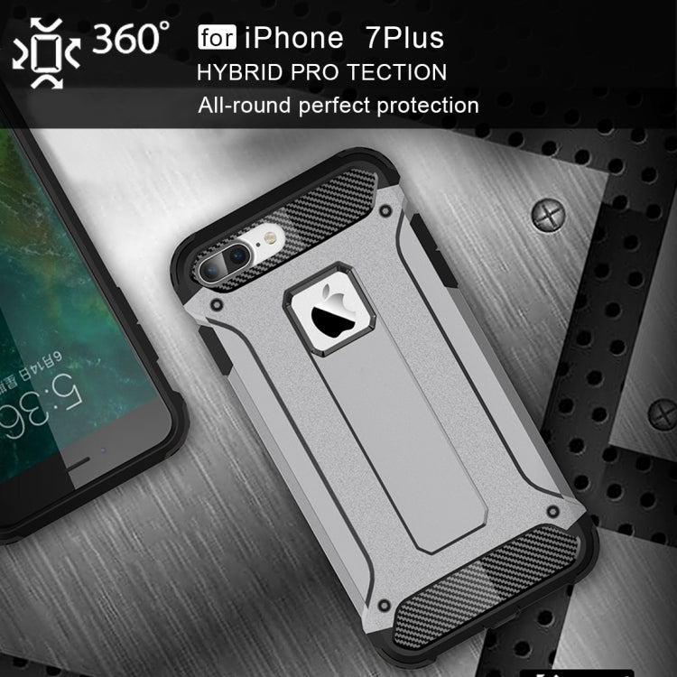 For iPhone 7 Plus Magic Armor TPU + PC Combination Case(Grey) by buy2fix