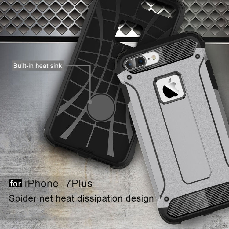 For iPhone 7 Plus Magic Armor TPU + PC Combination Case(Grey) by buy2fix