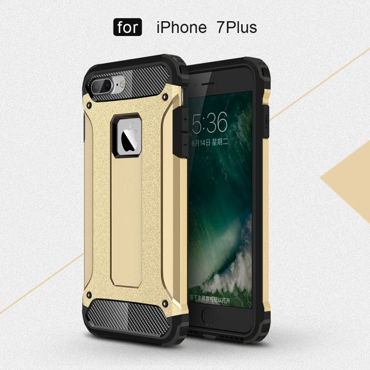For iPhone 7 Plus Magic Armor TPU + PC Combination Case(Gold) by buy2fix