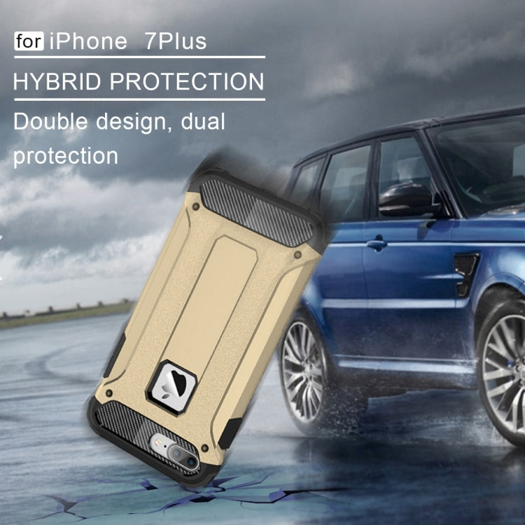 For iPhone 7 Plus Magic Armor TPU + PC Combination Case(Gold) by buy2fix