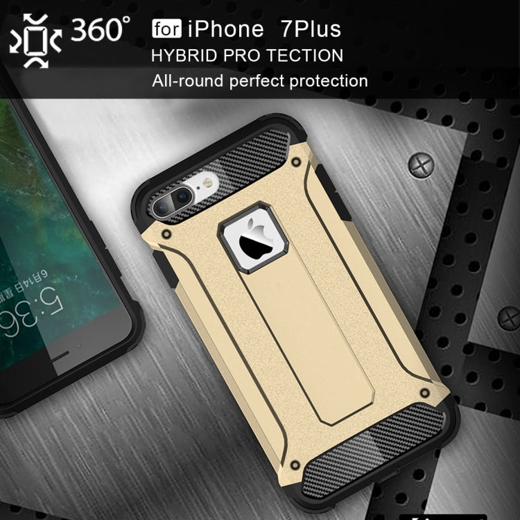 For iPhone 7 Plus Magic Armor TPU + PC Combination Case(Gold) by buy2fix