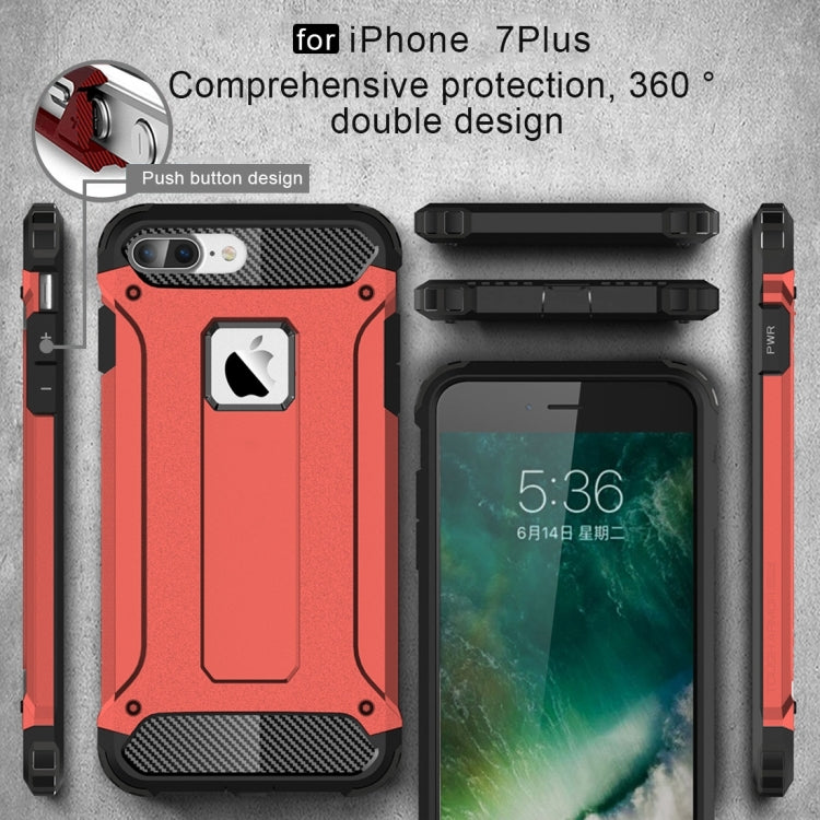 For iPhone 7 Plus Magic Armor TPU + PC Combination Case(Red) by buy2fix