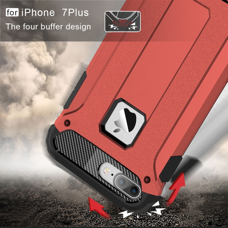 For iPhone 7 Plus Magic Armor TPU + PC Combination Case(Red) by buy2fix