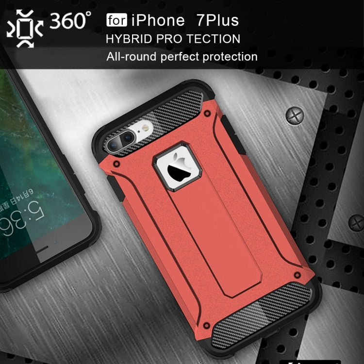 For iPhone 7 Plus Magic Armor TPU + PC Combination Case(Red) by buy2fix