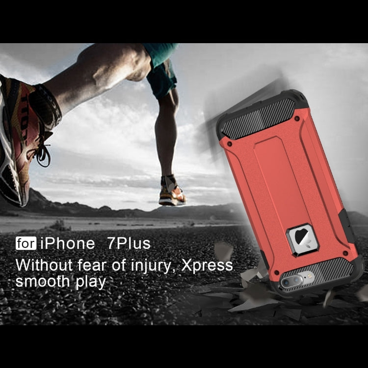 For iPhone 7 Plus Magic Armor TPU + PC Combination Case(Red) by buy2fix