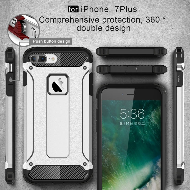 For iPhone 7 Plus Magic Armor TPU + PC Combination Case(Silver) by buy2fix