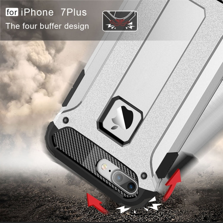 For iPhone 7 Plus Magic Armor TPU + PC Combination Case(Silver) by buy2fix
