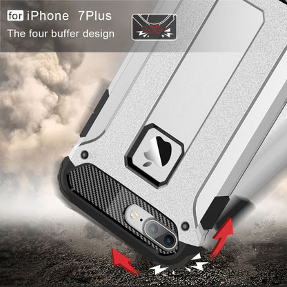 For iPhone 7 Plus Magic Armor TPU + PC Combination Case(Silver) by buy2fix