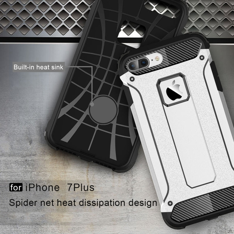 For iPhone 7 Plus Magic Armor TPU + PC Combination Case(Silver) by buy2fix