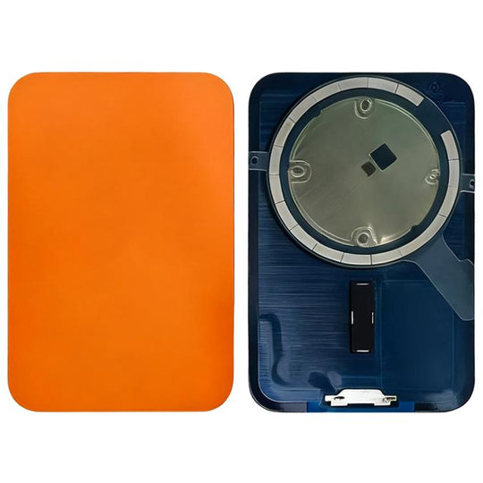 For iPhone 17 Pro Max Glass Battery Back Cover with MagSafe Magnet (Orange)