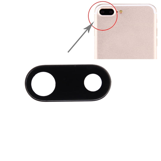 Rückseitige Kameraobjektivabdeckung für iPhone 7 Plus (Schwarz)