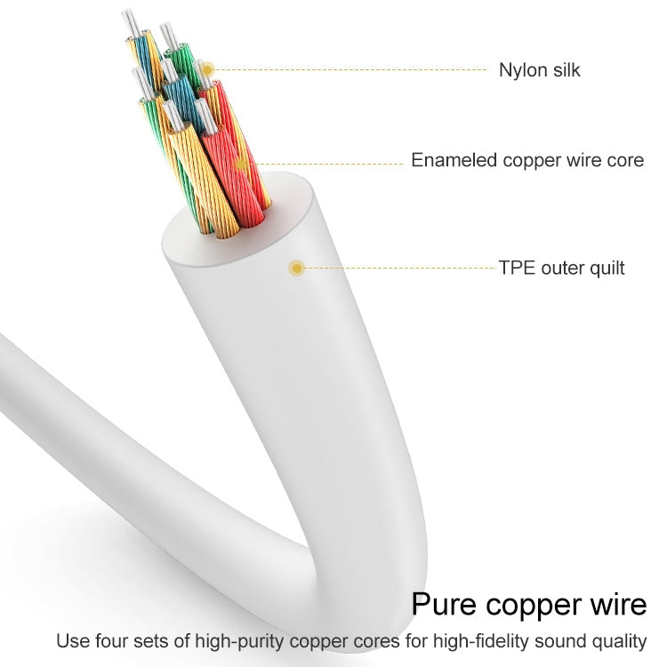 MH020 8 Pin to 3.5mm Headphone Jack Adapter Support Self-timer / Song / Line Control (White) - Earphone Adapter by buy2fix | Online Shopping UK | buy2fix