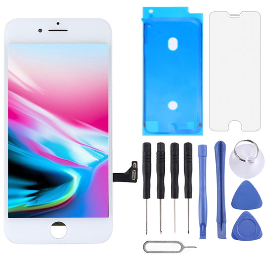 Original-LCD-Bildschirm und Digitizer-Vollmontage für iPhone 8 (weiß)