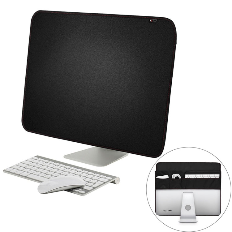 For 27 inch Apple iMac Portable Dustproof Cover Desktop Apple Computer LCD Monitor Cover with Pockets , Size: 68x48.2cm(Black) - Others Accessories by buy2fix | Online Shopping UK | buy2fix