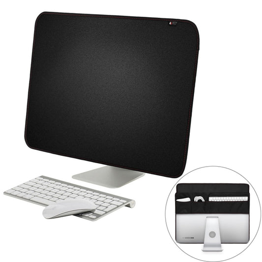 For 27 inch Apple iMac Portable Dustproof Cover Desktop Apple Computer LCD Monitor Cover with Pockets , Size: 68x48.2cm(Black) - Others Accessories by buy2fix | Online Shopping UK | buy2fix