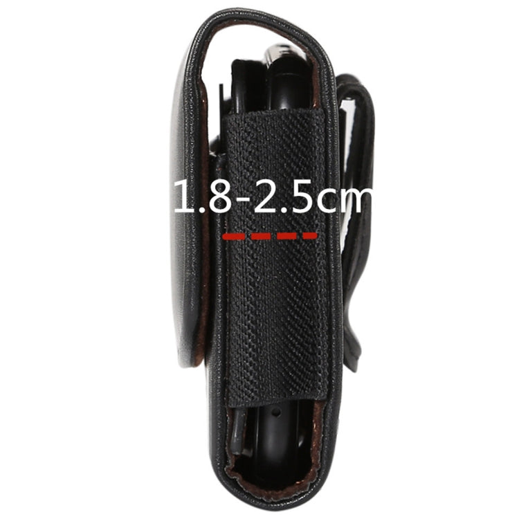 Lambskin Elastic Band Men 4.8 Inch Mobile Phone Universal Hanging Waist Leather Case with Card Slot(Black) - iPhone SE 2022 / 2020 / 8 / 7 Cases by ESR | Online Shopping UK | buy2fix