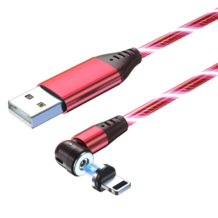 2.4A USB to 8 Pin 540 Degree Bendable Streamer Magnetic Data Cable, Cable Length: 1m(Red) - Charging Cable & Head by buy2fix | Online Shopping UK | buy2fix