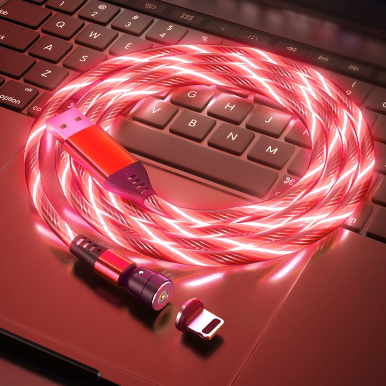 2.4A USB to 8 Pin 540 Degree Bendable Streamer Magnetic Data Cable, Cable Length: 1m(Red) - Charging Cable & Head by buy2fix | Online Shopping UK | buy2fix