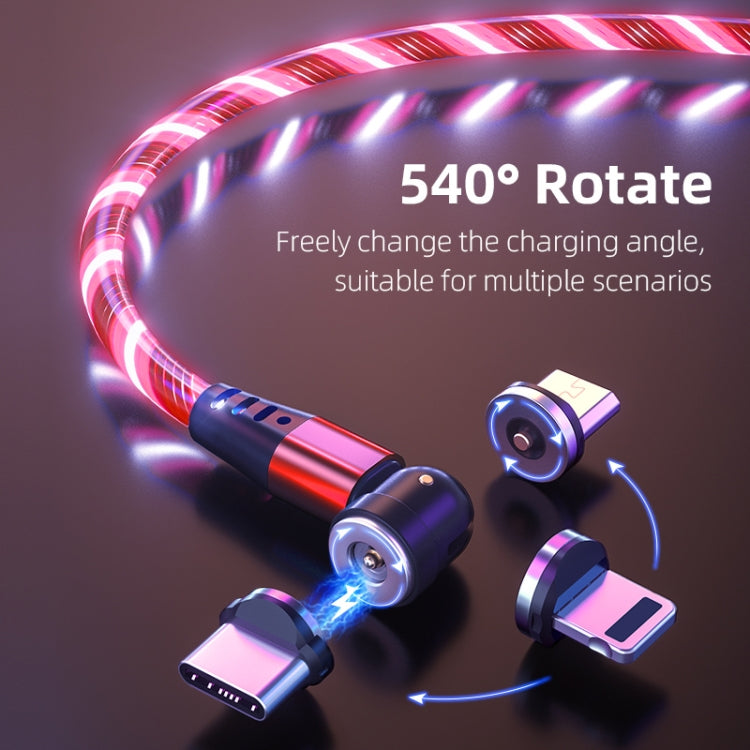 2.4A USB to 8 Pin 540 Degree Bendable Streamer Magnetic Data Cable, Cable Length: 1m(Red) - Charging Cable & Head by buy2fix | Online Shopping UK | buy2fix