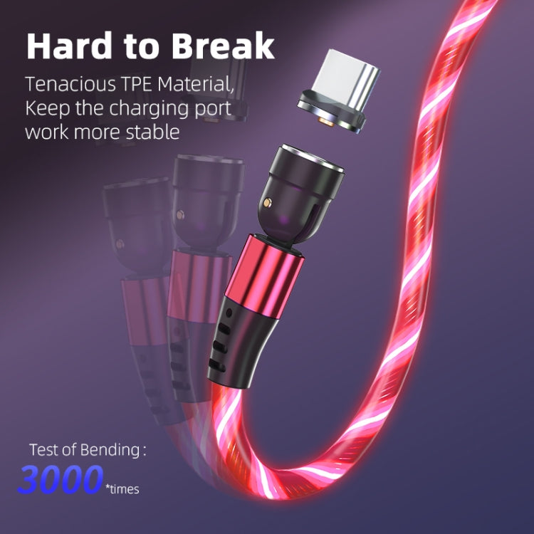 2.4A USB to 8 Pin 540 Degree Bendable Streamer Magnetic Data Cable, Cable Length: 1m(Red) - Charging Cable & Head by buy2fix | Online Shopping UK | buy2fix