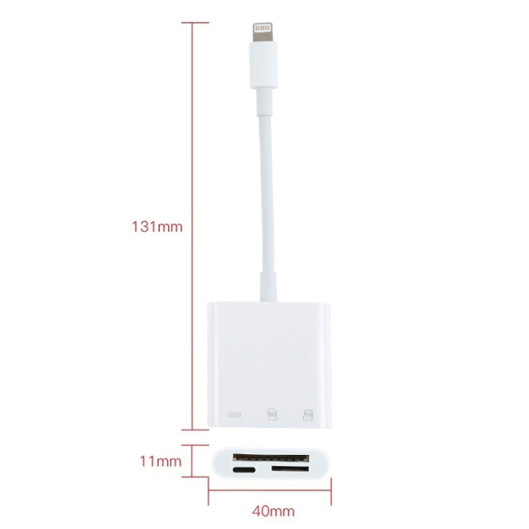 NK-101Y Pro 8 Pin to 8 Pin + SD + TF Port 3 in 1 Camera Reader Adapter - Converter & Adapter by buy2fix | Online Shopping UK | buy2fix