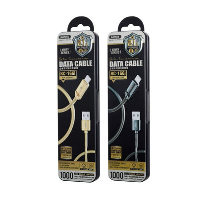 REMAX RC-166i Kinry Series 2.1A USB to 8 Pin Data Cable, Cable Length: 1m(Gold) - Normal Style Cable by REMAX | Online Shopping UK | buy2fix