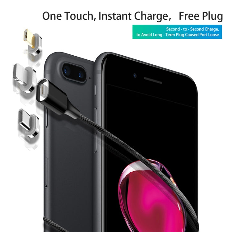 M11 5A USB to 8 Pin Nylon Braided Magnetic Data Cable, Cable Length: 1m (Blue) by buy2fix