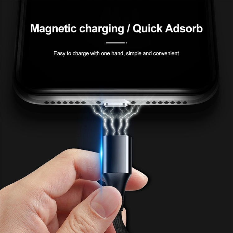 M11 5A USB to 8 Pin Nylon Braided Magnetic Data Cable, Cable Length: 2m (Blue) by buy2fix