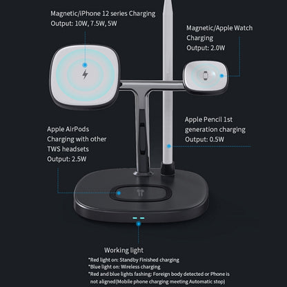 WIWU M8 4 in 1 Magnetic Wireless Charger - Wireless Charger by WIWU | Online Shopping UK | buy2fix