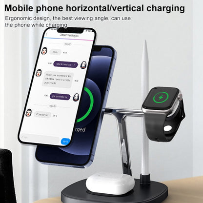 WIWU M8 4 in 1 Magnetic Wireless Charger - Wireless Charger by WIWU | Online Shopping UK | buy2fix